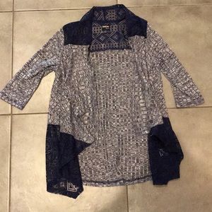 Grey and Navy cardigan
